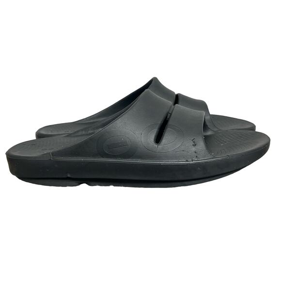 OOFOS OOahh Recovery Sandals Sport Slide On Black Men’s Size 12 - Picture 5 of 8